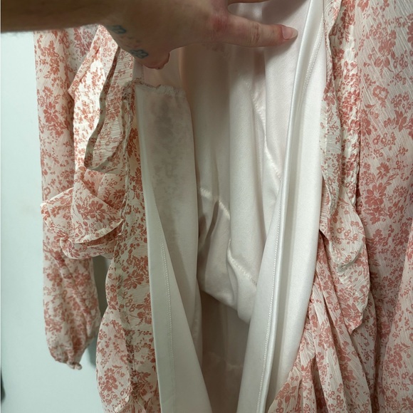 Madden NYC Long Sleeve Pink Tiered Dress - Picture 5 of 7